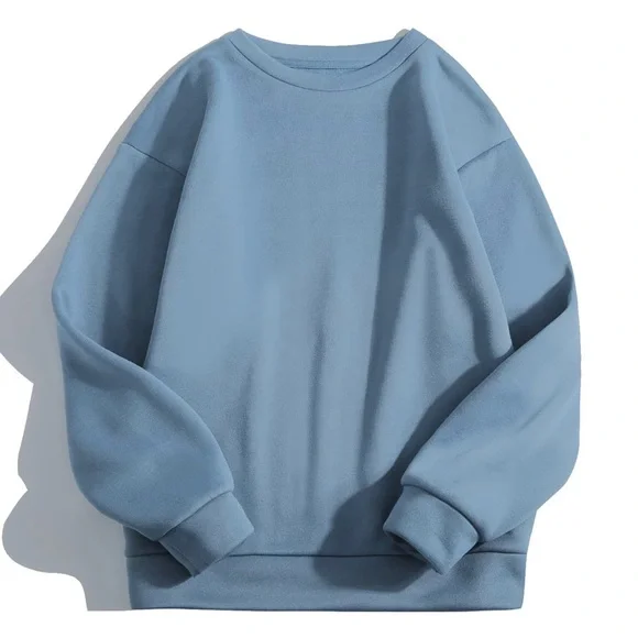 SHEIN Sweaters Dusty Blue Sweatshirt Poshmark